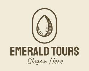 Simple Almond Nut logo design