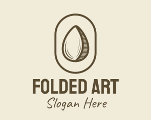 Simple Almond Nut logo design