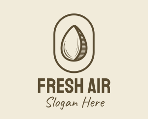 Simple Almond Nut logo design