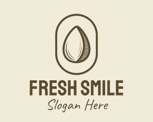 Simple Almond Nut logo design