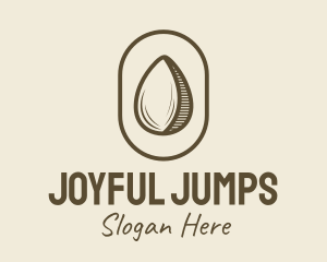 Simple Almond Nut logo design