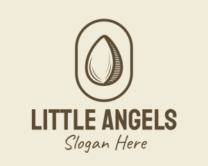 Simple Almond Nut logo design