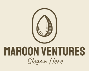 Simple Almond Nut logo design