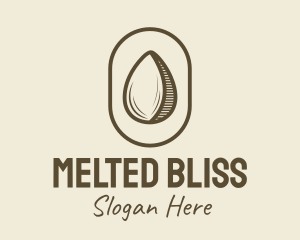 Simple Almond Nut logo design