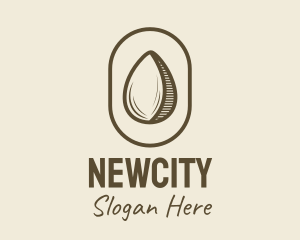 Simple Almond Nut logo design