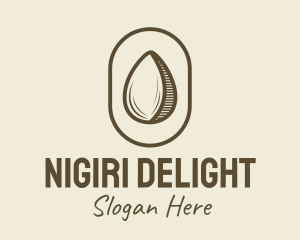 Simple Almond Nut logo design