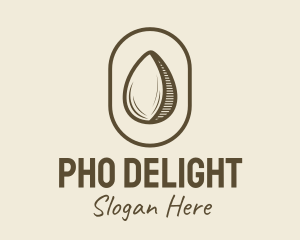 Simple Almond Nut logo design