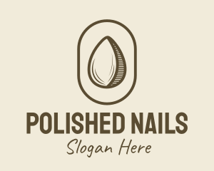 Simple Almond Nut logo design