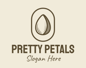 Simple Almond Nut logo design