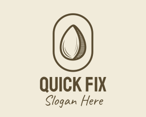 Simple Almond Nut logo design