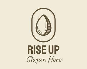 Simple Almond Nut logo design