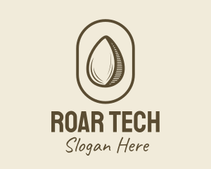 Simple Almond Nut logo design