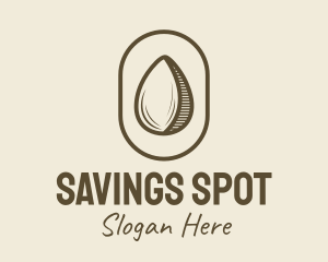 Simple Almond Nut logo design