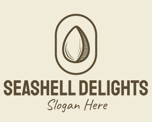 Simple Almond Nut logo design