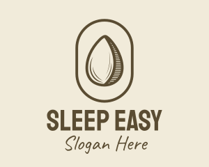 Simple Almond Nut logo design