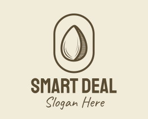 Simple Almond Nut logo design