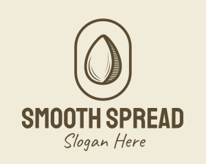 Simple Almond Nut logo design