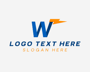 Lightning Bolt - Electric Flash Letter W logo design