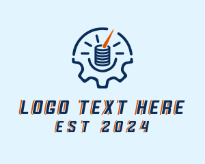 Speed Meter - Fuel Gauge Industrial logo design