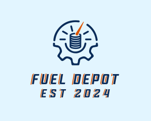 Gasoline - Fuel Gauge Industrial logo design