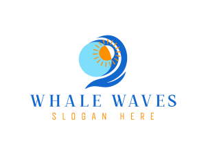 Beach Wave Sun logo design