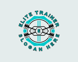 Barbell Fitness Weightlifting logo design