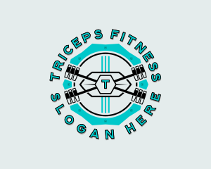 Barbell Fitness Weightlifting logo design