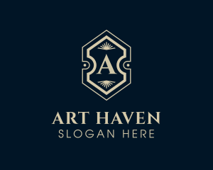 Hotel Interior Design Decor logo design