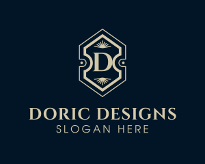 Hotel Interior Design Decor logo design