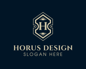 Hotel Interior Design Decor logo design