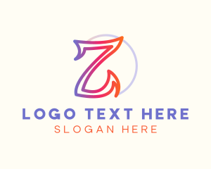 Gradient Modern Letter Z Logo