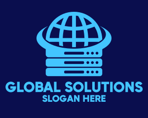 Universal - Blue Global Server logo design