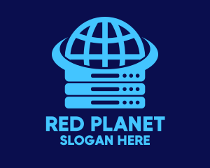 Blue Global Server logo design