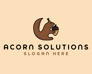 Acorn - Acorn Squirrel Animal logo design