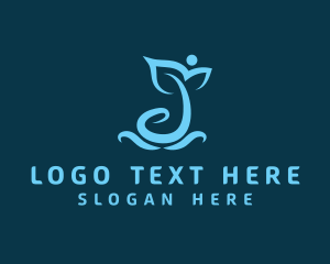Plant - Eco Organic Letter J logo design