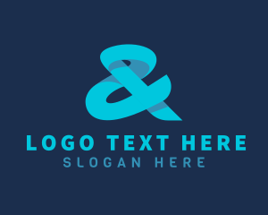 Ligature - Blue Ampersand Company logo design