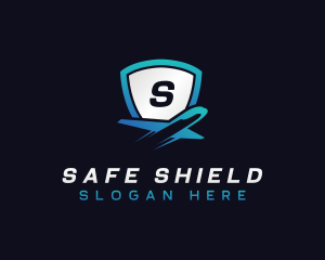 Shield Airplane Travel logo design