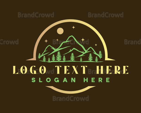 Mountain Night Camping Logo