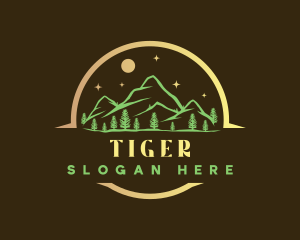 Mountain Night Camping Logo