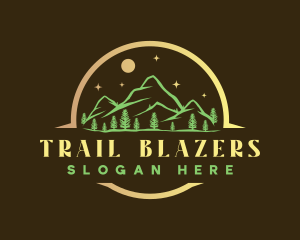 Mountain Night Camping logo design