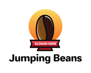 Coffee Bean Trophy logo design