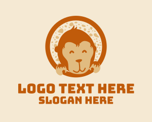 Orangutan - Happy Baby Monkey logo design