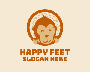 Happy Baby Monkey  logo design