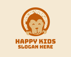 Happy Baby Monkey  logo design