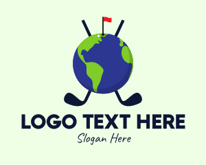 Flagstick - World Golf Tournament logo design