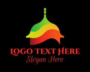 Multicolor Muslim Temple  Logo