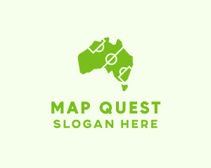 Australian Map Soccer logo design