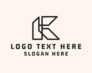 Property Developer - Property Builder Letter K logo design