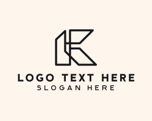 Financial - Property Builder Letter K logo design