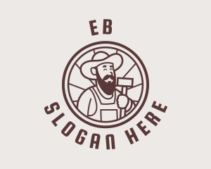 Service - Hipster Beard Hat Builder logo design